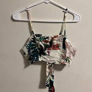 Shein, size medium, floral crop top.